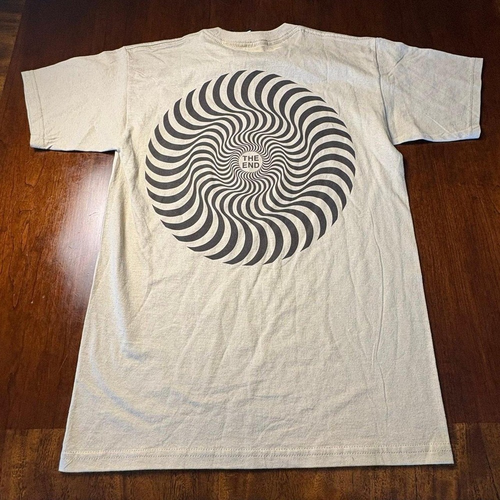 Spitfire Wheels The End Spiral Graphic T Shirt Natural Beige Size S Skate - Picture 4 of 5